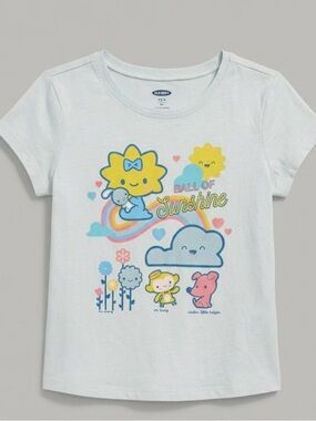 Old Navy Girls' Light Blue "Ball of Sunshine" Graphic Tee 5T